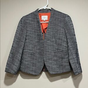 LOFT Textured Black and White Jacket